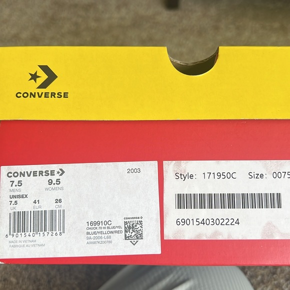 2020 Golf Wang x Chuck 70 Hi Tri Panel Women’s 9.5 - Picture 4 of 4